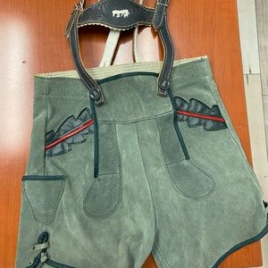 Hansel and Gretal genuine leather kids lederhosen. Vintage, authentic.